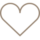 Outline heart icon, commonly used for like or favorite actions.